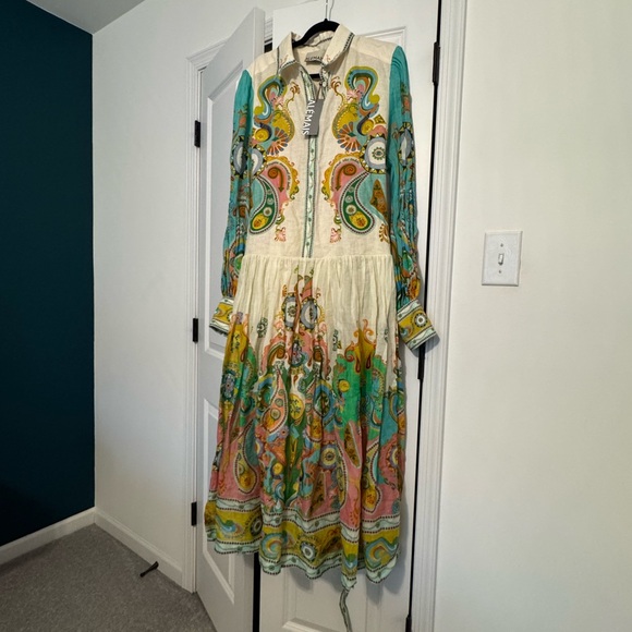 NWT Anthropologie ALÉMAIS Pinball Midi Shirt Dress - Picture 3 of 10